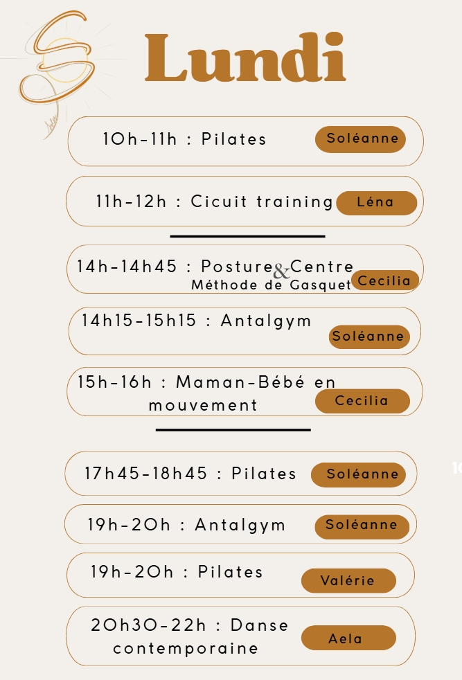 a.1 Planning Activité Sportive: Lundi 